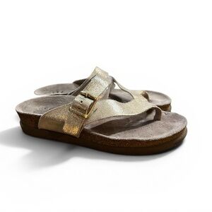 Mephisto Helen Gold Sandals Sz 35